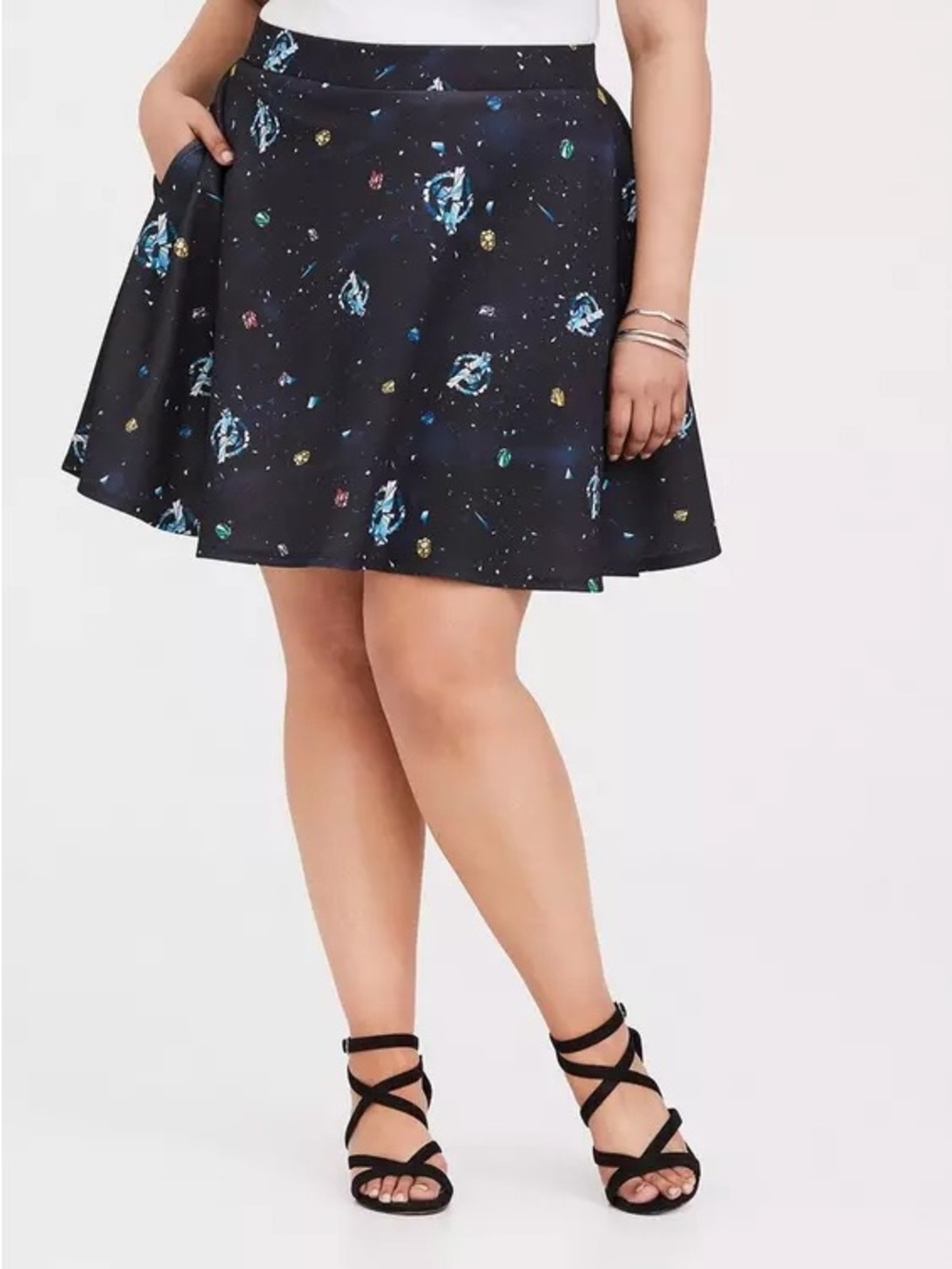 Her Universe/Torrid Avengers Infinity Stone Galaxy-Print Circle Skirt